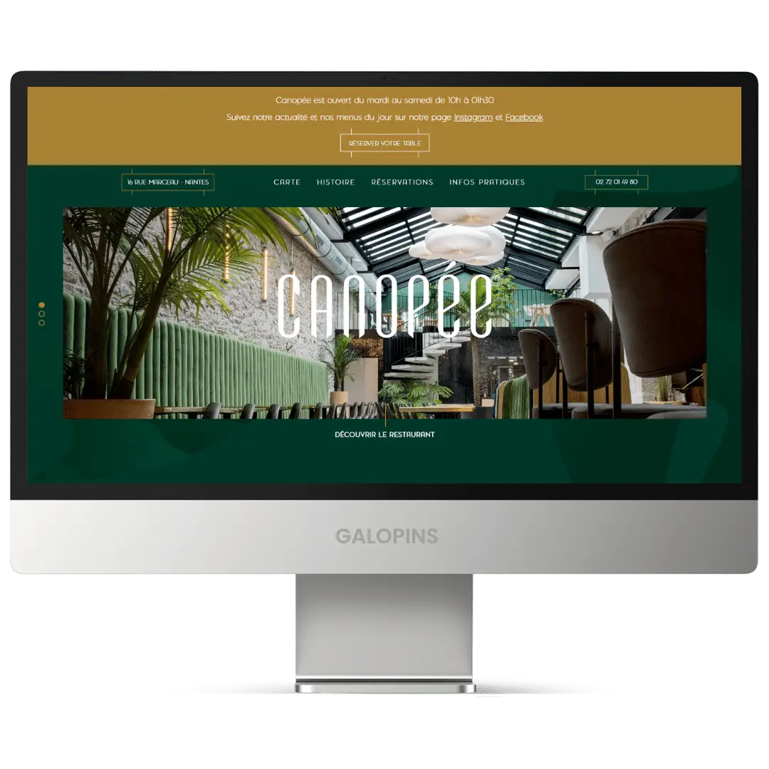 Canopée - Site internet restaurant