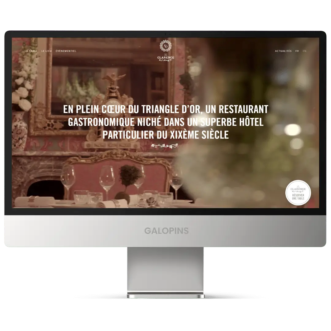 Le Clarence - Site internet restaurant