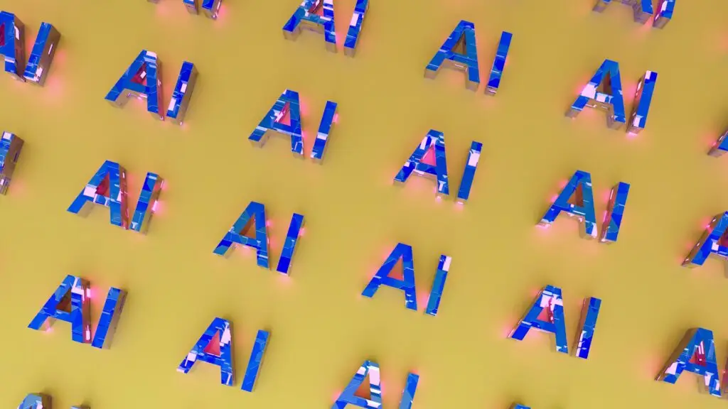 AI sur fond jaune